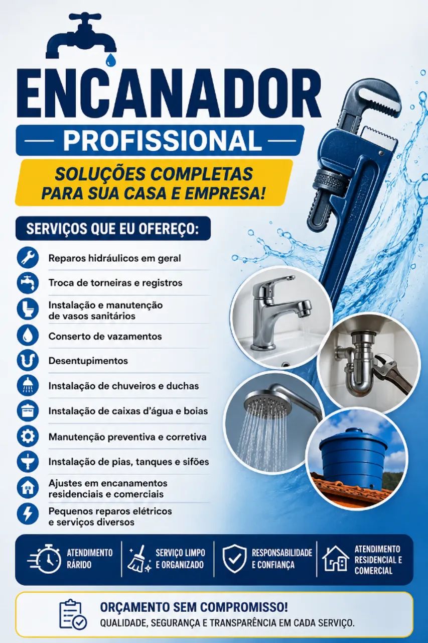 Encanador - 24h - atendimento em toda cg