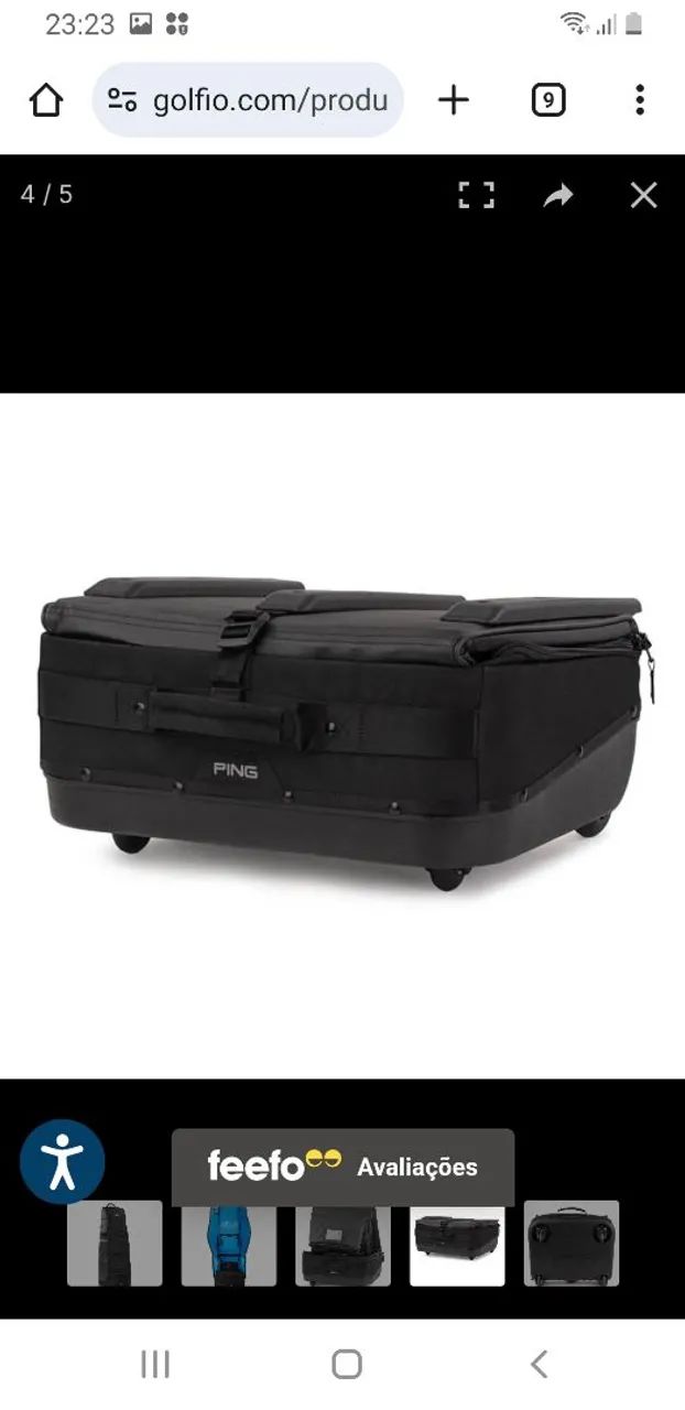 Bag importada para taco de golfe PING Rolling Travel - Foto 4