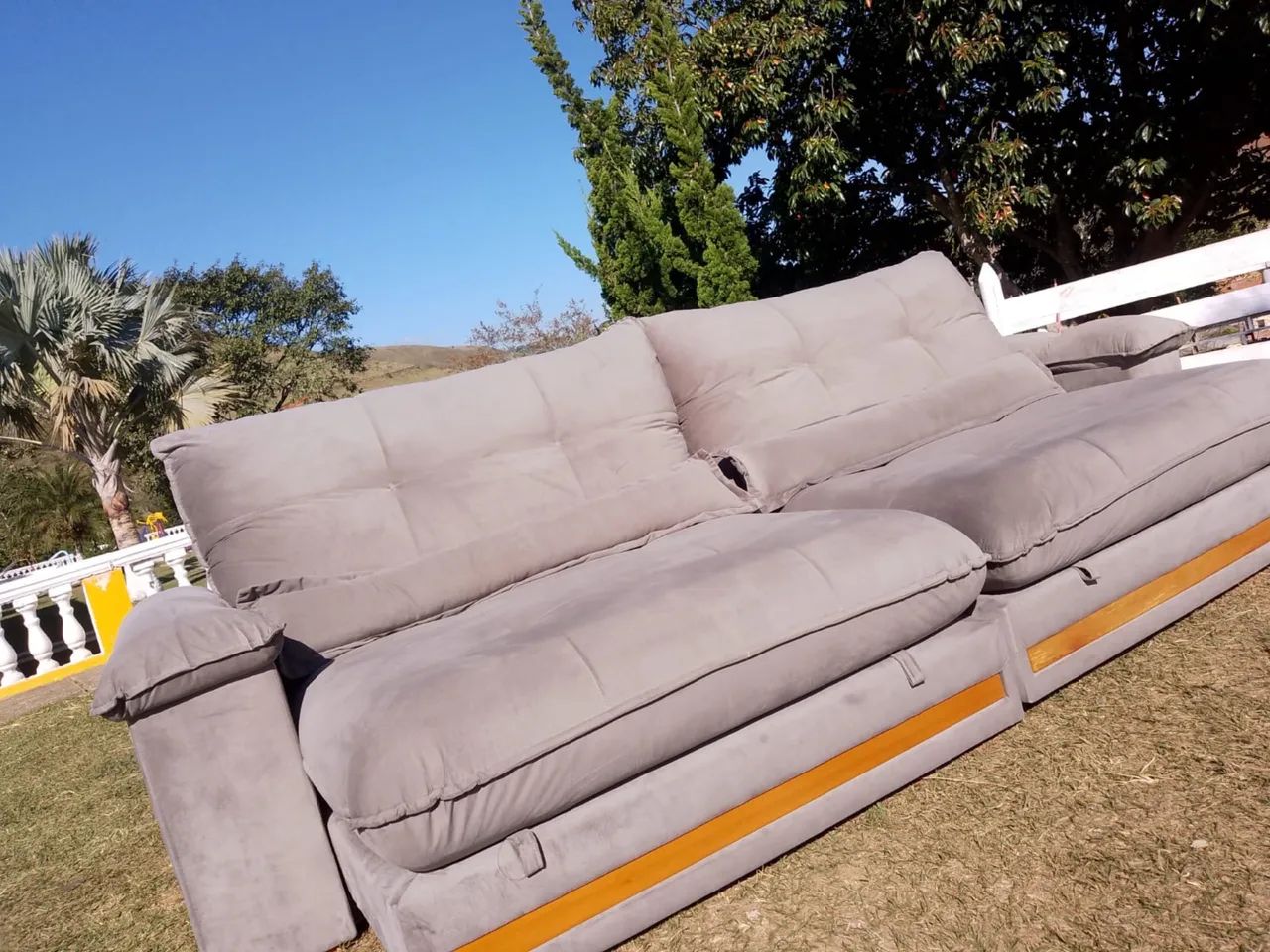 Sofa retratil bege 2,50 top !!65573787327362122