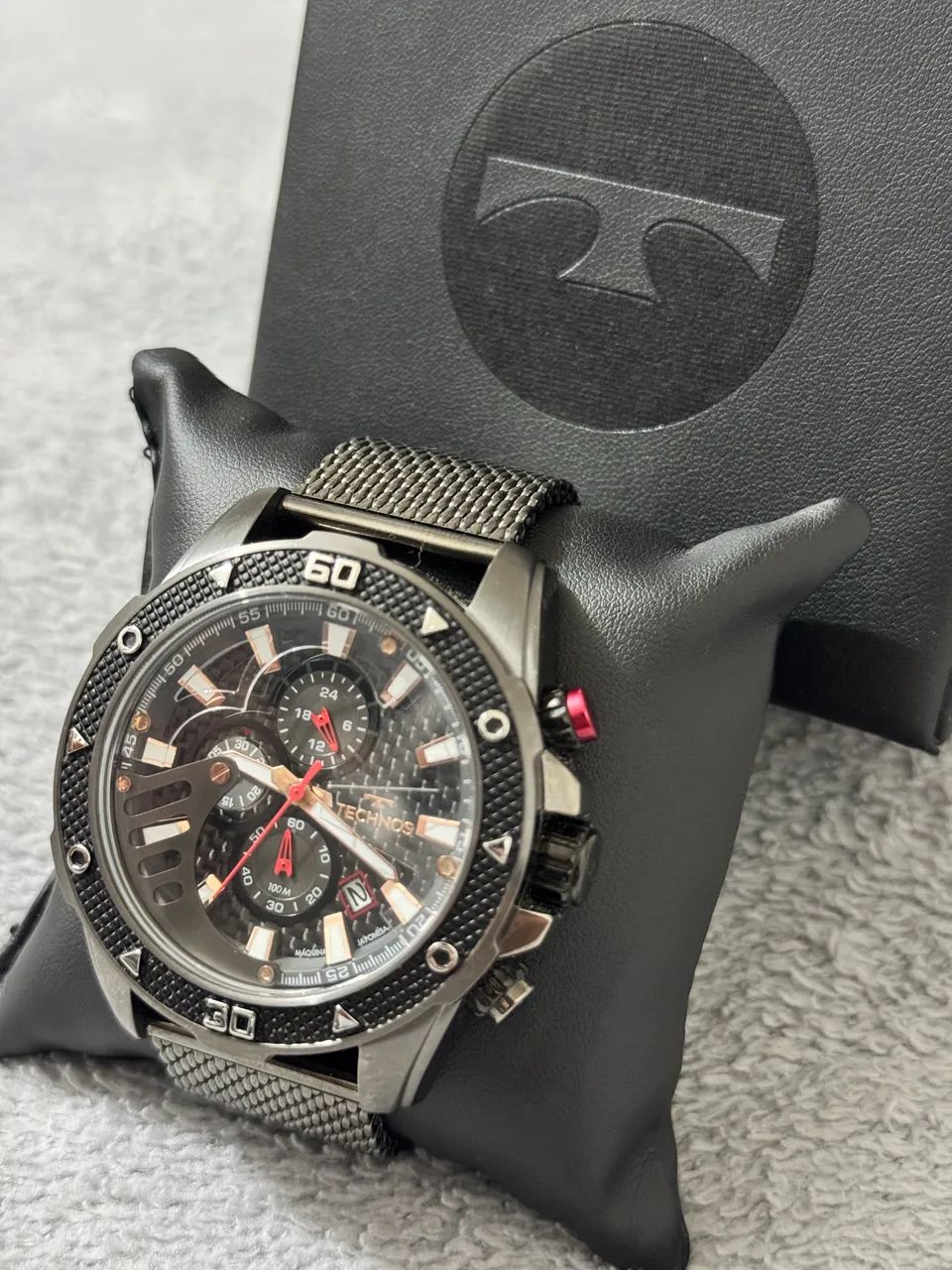 RELÓGIO TECHNOS TS CARBON GRAFITE - NOVO - Foto 4