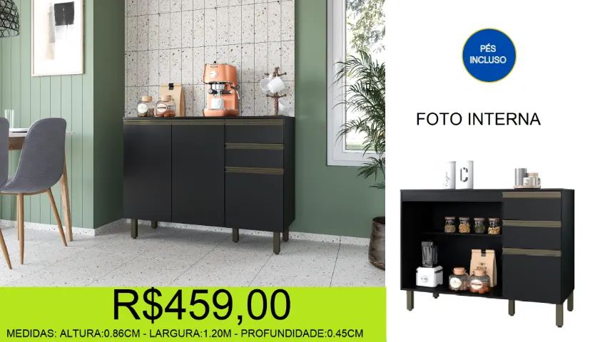 balcão - 1.20M - com pés - compre e retire hoje mesmo - Foto 3