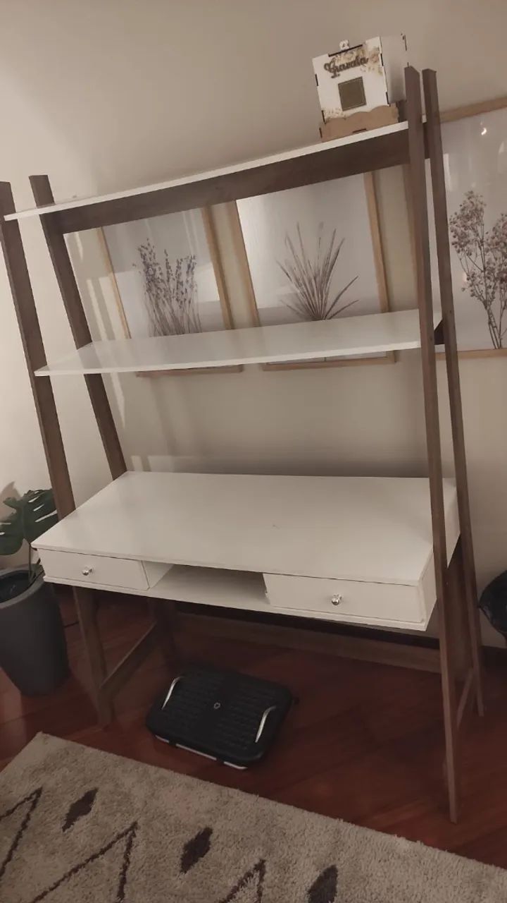 ESCRIVANINHA COM ESTANTE + 2 GAVETAS - Foto 3