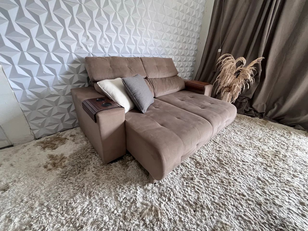 Sofá Retrátil e Reclinável 2,20M - Foto 4