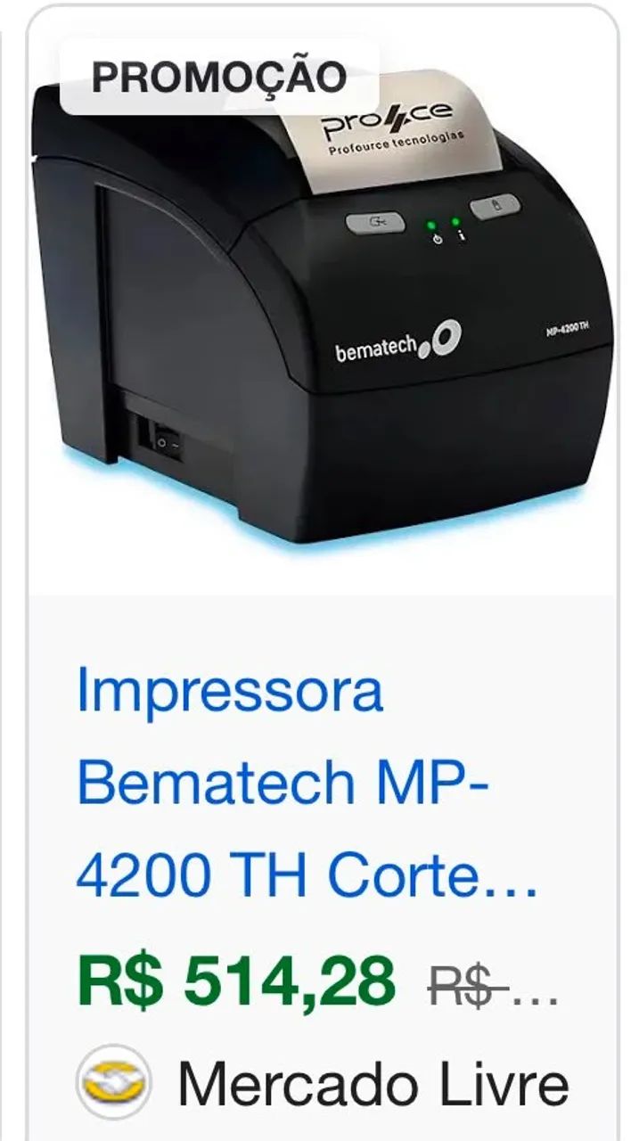 vendo impressora bematech MP 4200  * - Foto 5
