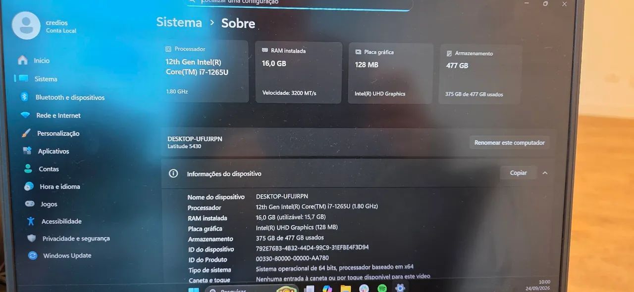 Notebook Dell, 16 GB de RAM, excelente estado.  - Foto 5
