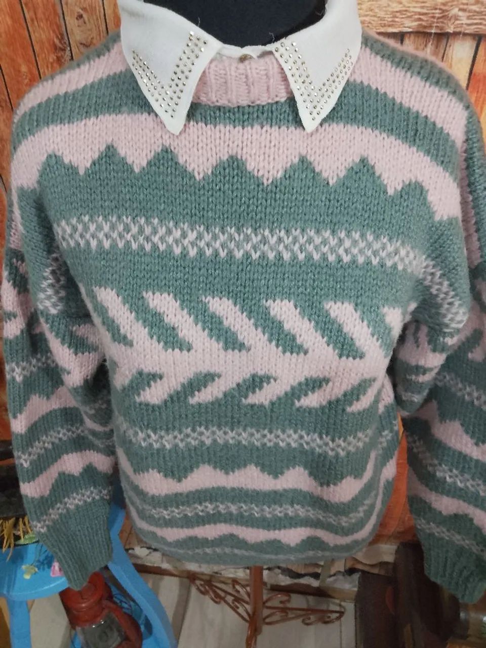 Blusa em tricô grosso,G - Foto 3