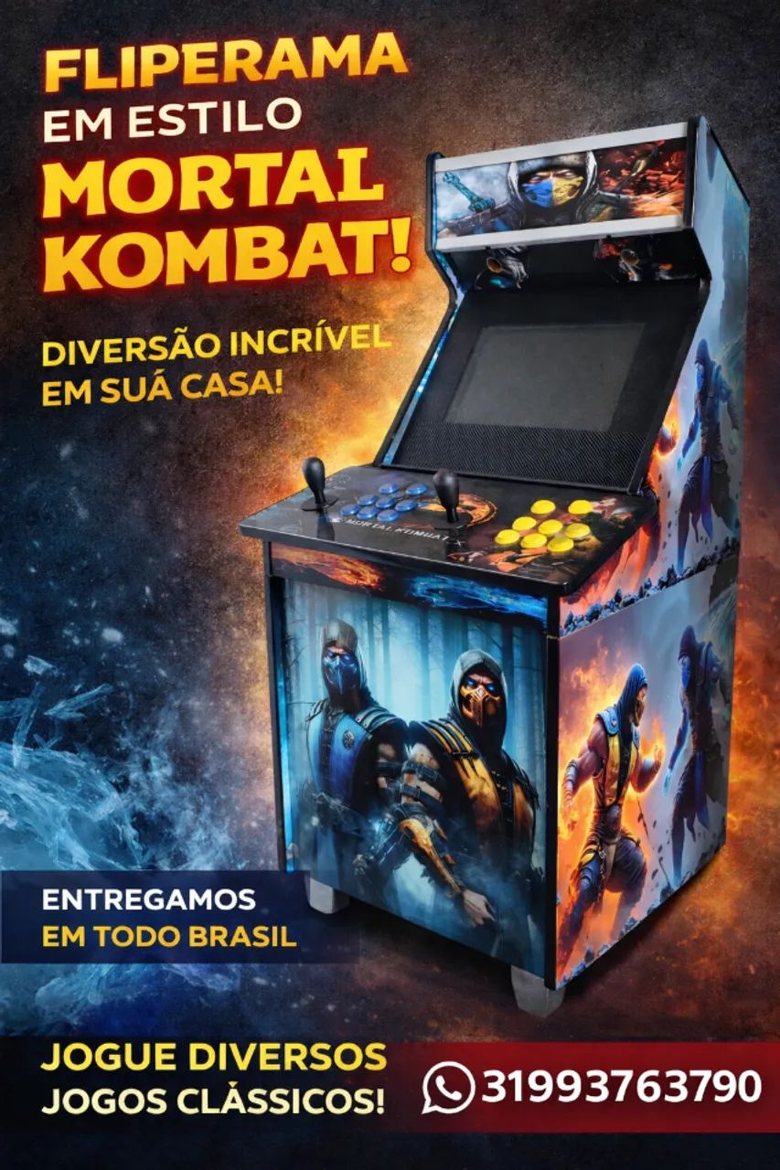 FLIPERAMA BARTOP ARCADE PROFISSIONAL - QUALIDADE TOP!