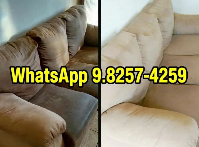 Lavagem de sofá com banho de espuma 