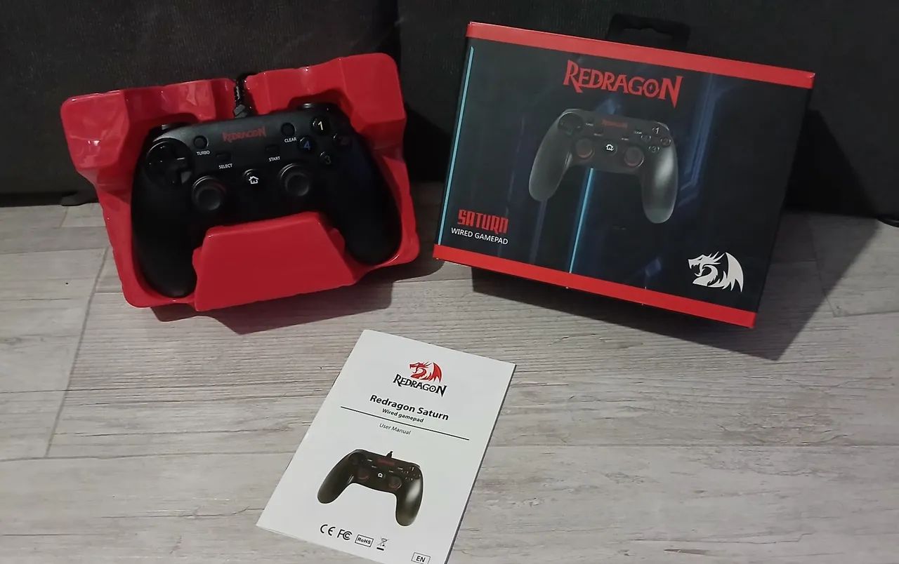 Controle PS3 e PC com fio Redragon Saturn Wired 