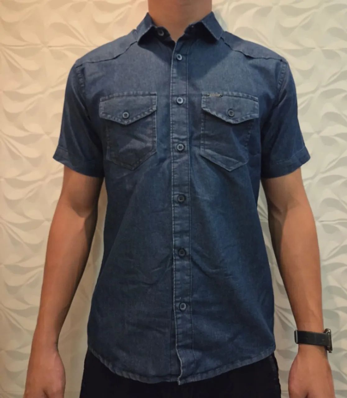 Shorts e Camisa Jeans - Foto 3