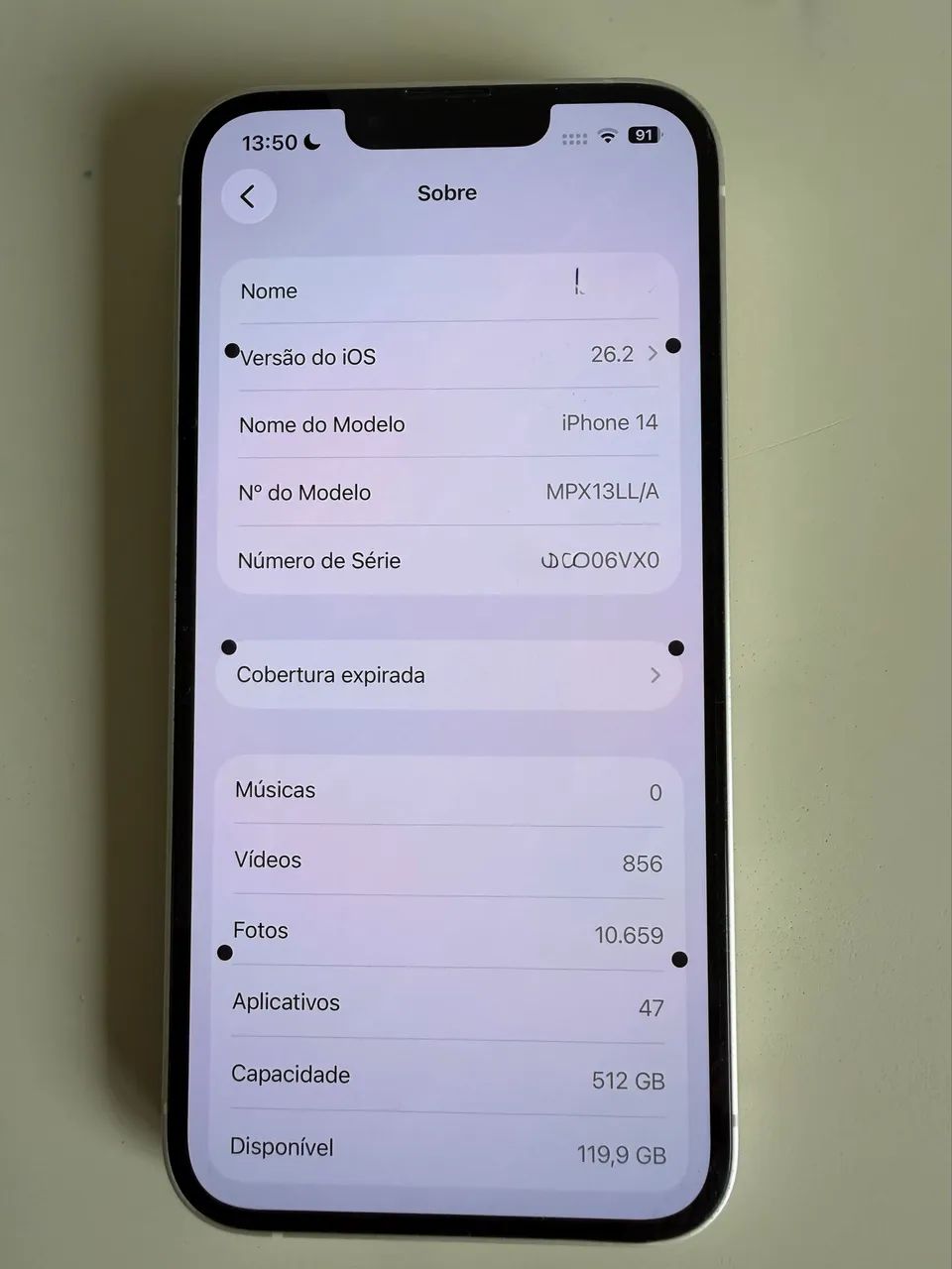 iPhone 14 branco - 512 GB - Foto 3