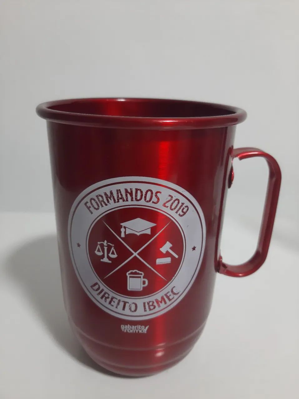 Caneca de alumínio vermelho - Direito IBMEC - Foto 2