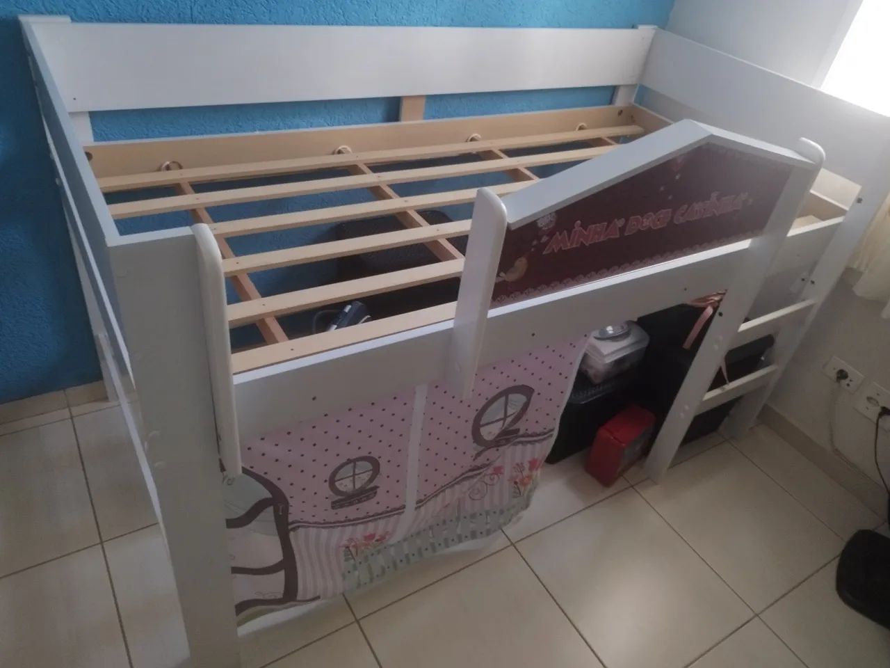 Cama elevada minha doce casinha