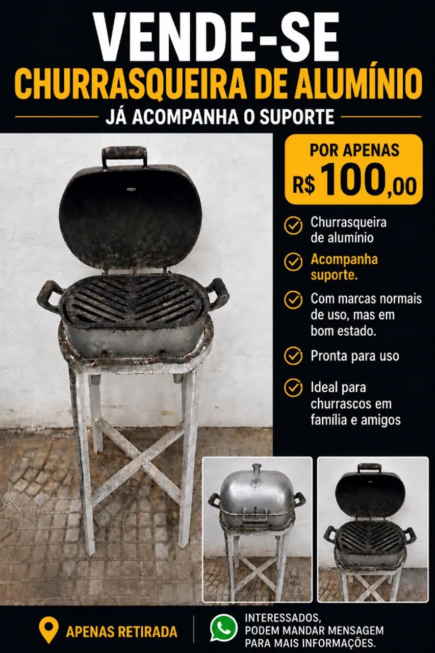 Vende-se churrasqueira.