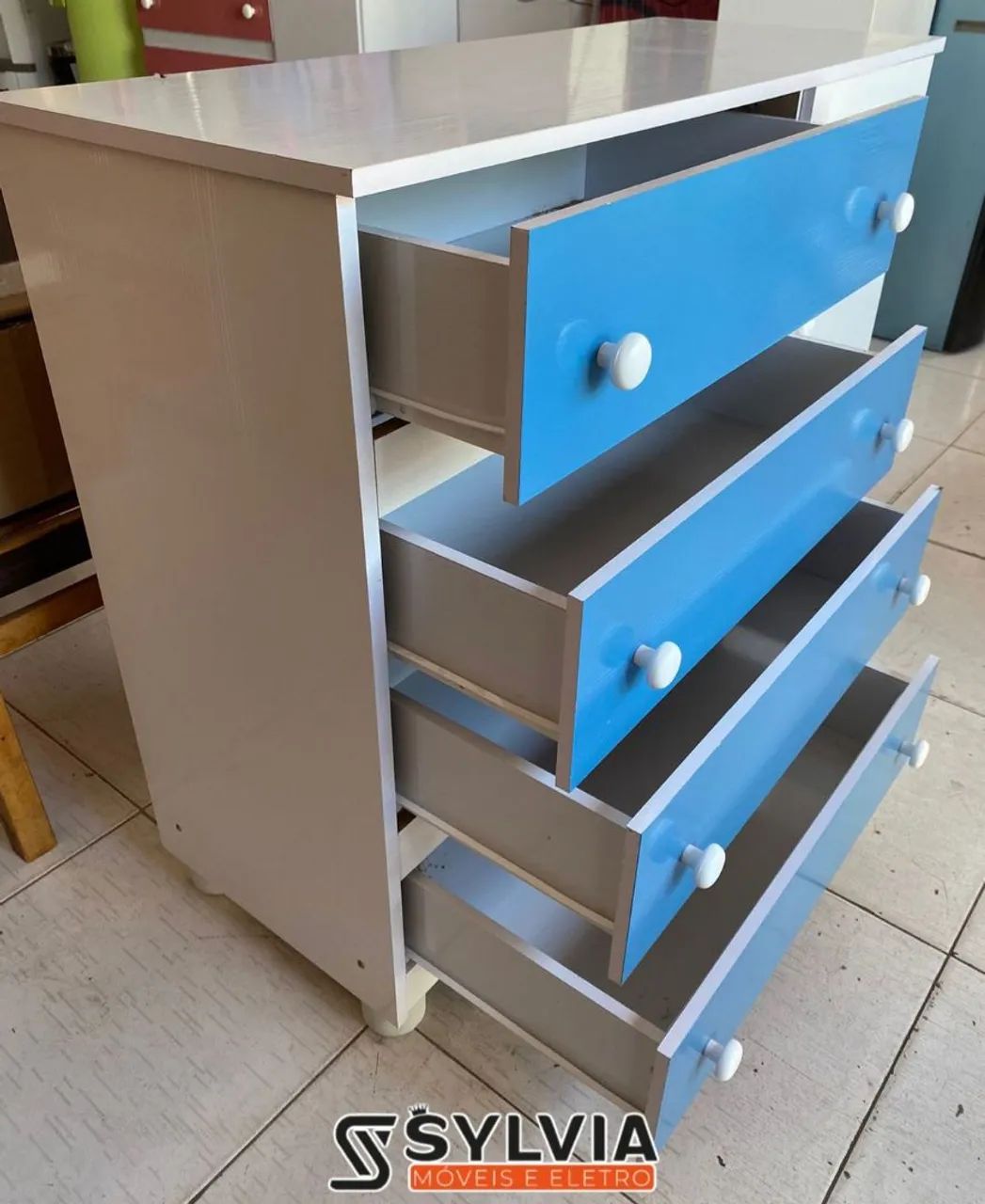 Cômoda 100%mdf 4 gavetas com sapateira  - Foto 2