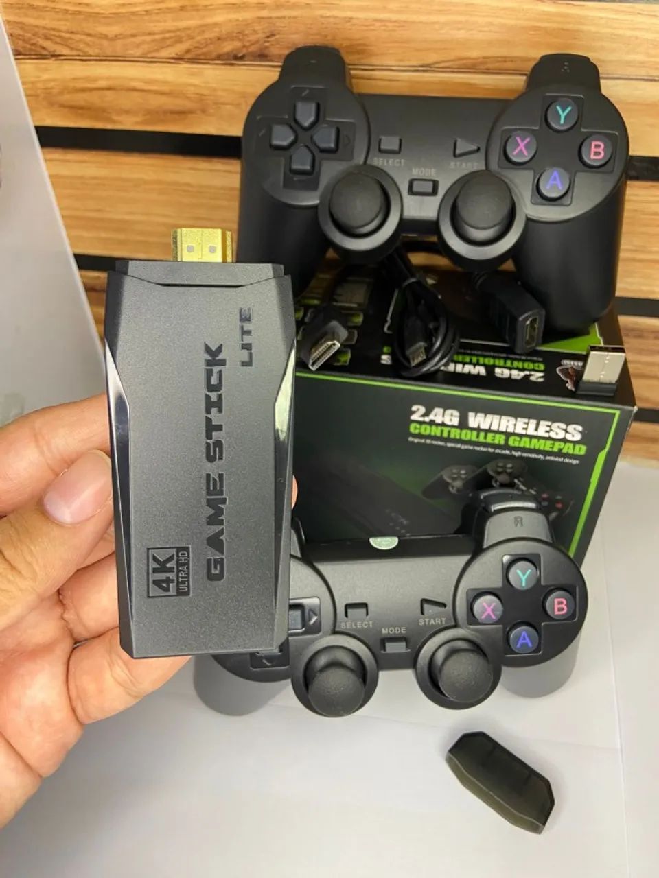 Video Game Stick 4k 10mil Jogos Retrô Super Nintendo, 2 Controles Sem Fio (Controller Game - Foto 2