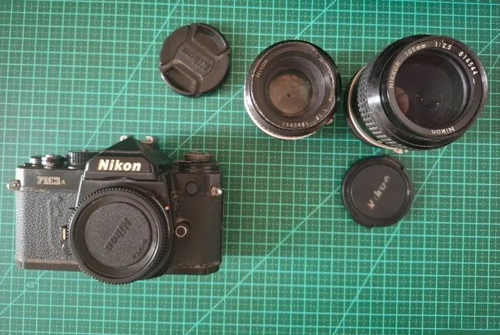 Lote de Câmera - Pentax 67, Olympus MJU, Nikon FM3A, Olympus Pen F, Lubitel - Foto 4