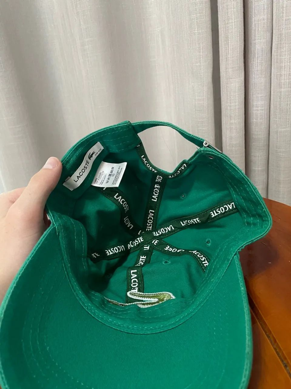 Boné Lacoste Big Croc Verde Original - Aba Curva - Ajustável - Foto 4