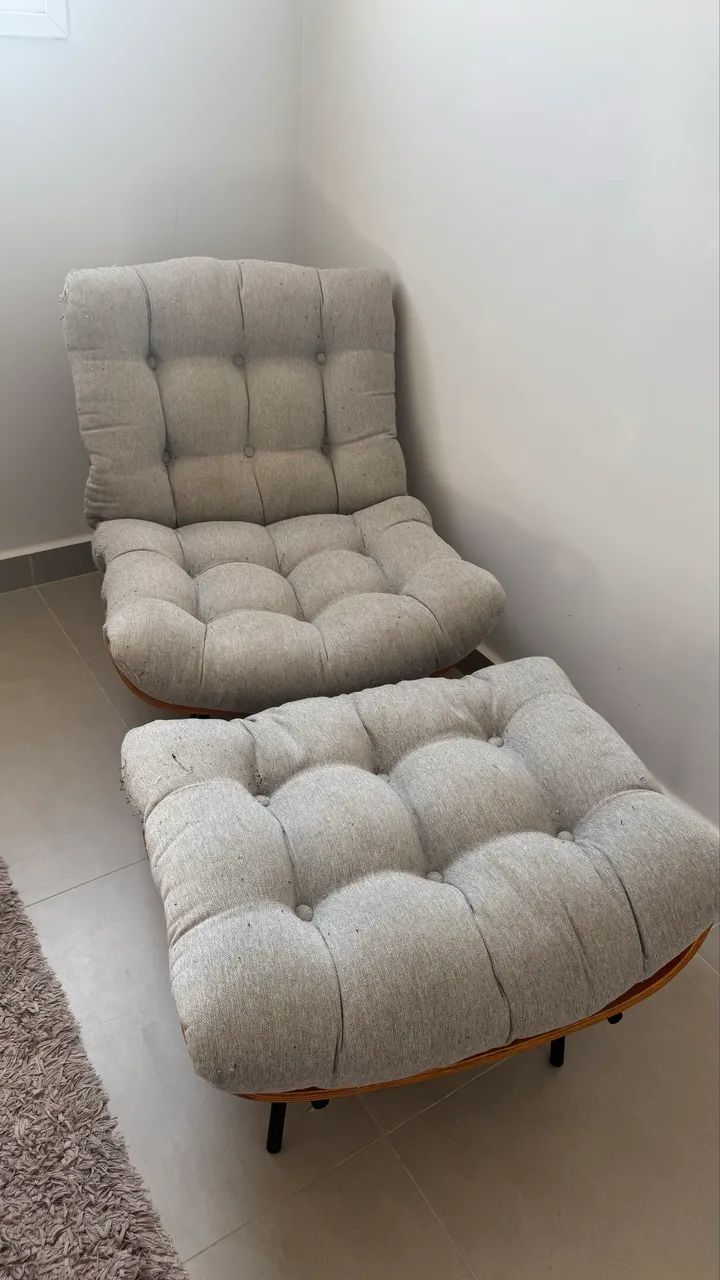 Poltrona com Puff Costela - Foto 2