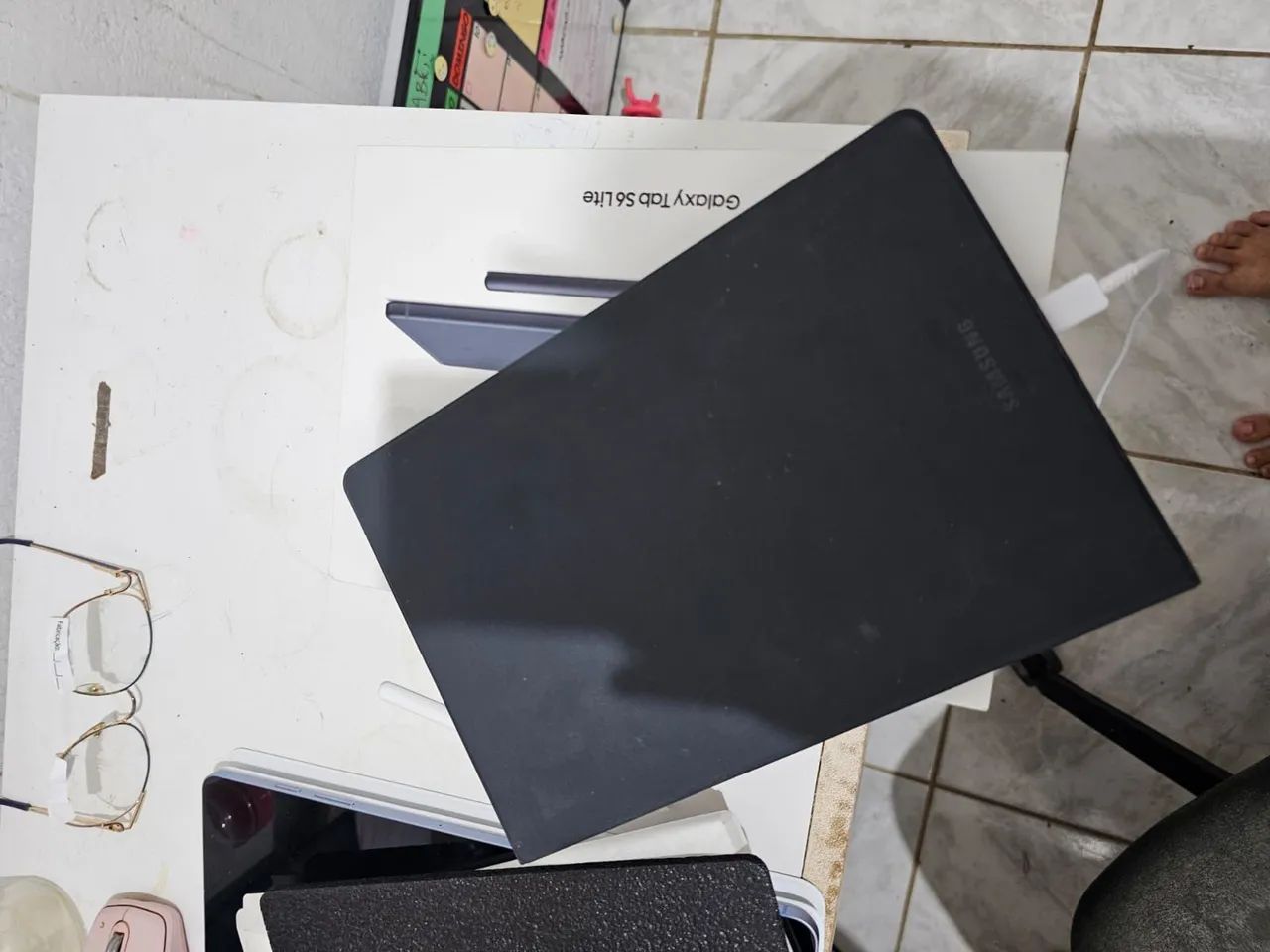Tablet samsung s6 lite 64g modelo Aceita chip. Ainda na garantia  - Foto 2