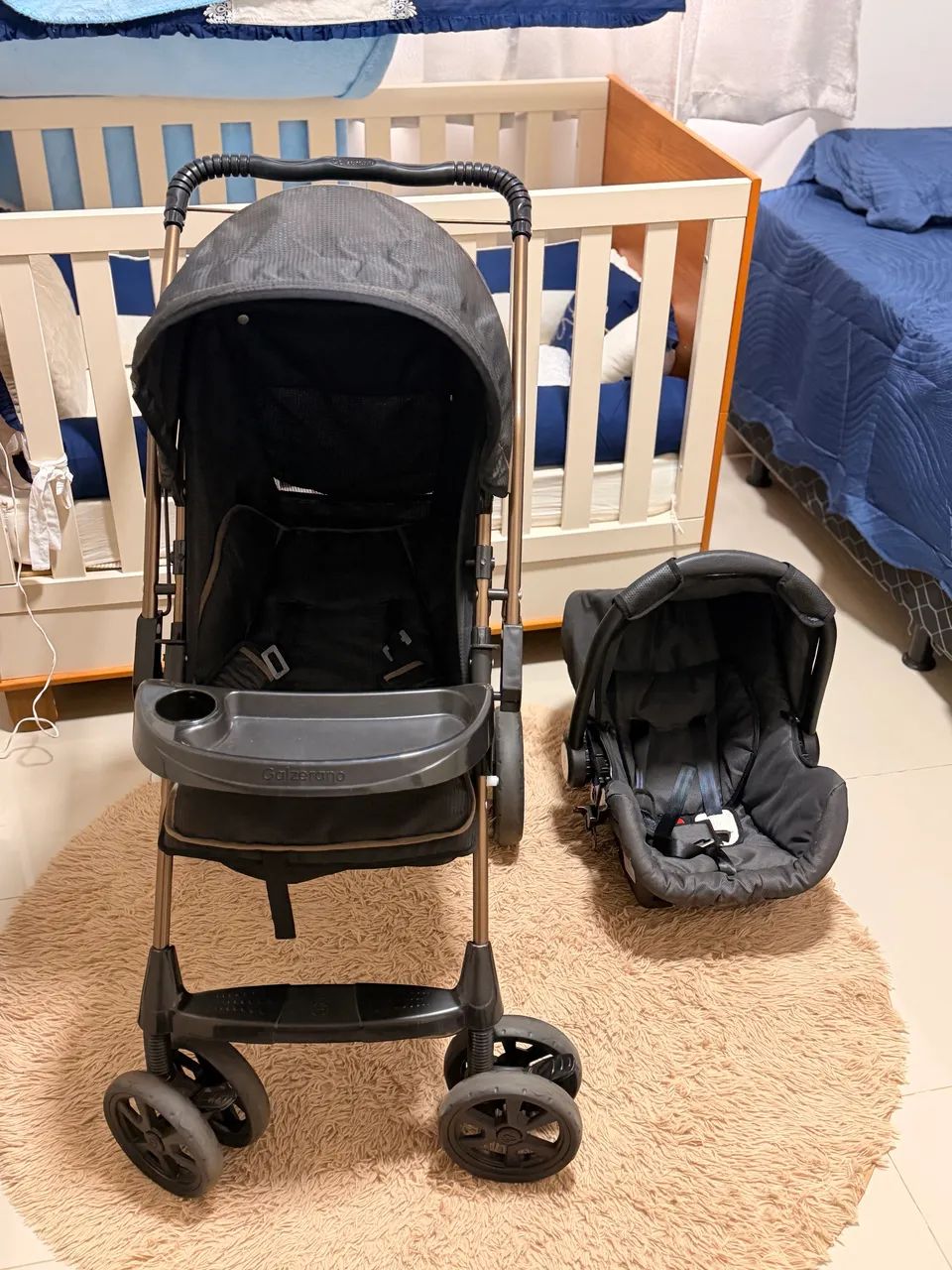 Combo Carrinho de Bebê + Bebê Conforto Galzerano