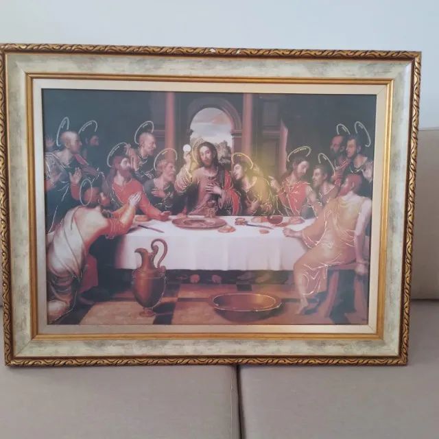 Quadro Santa Ceia 82x55cm
