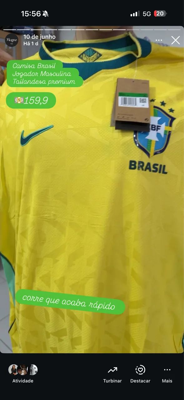 CAMISA BRASIL MODELO JOGADOR - Foto 3