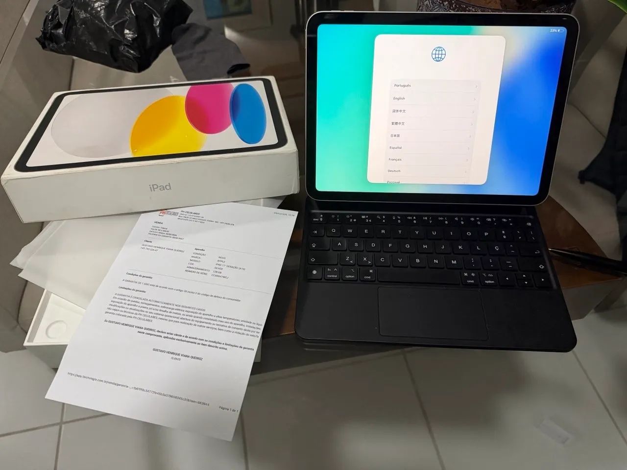 iPad 11 128 Gb capa teclado e película garantia Apple 