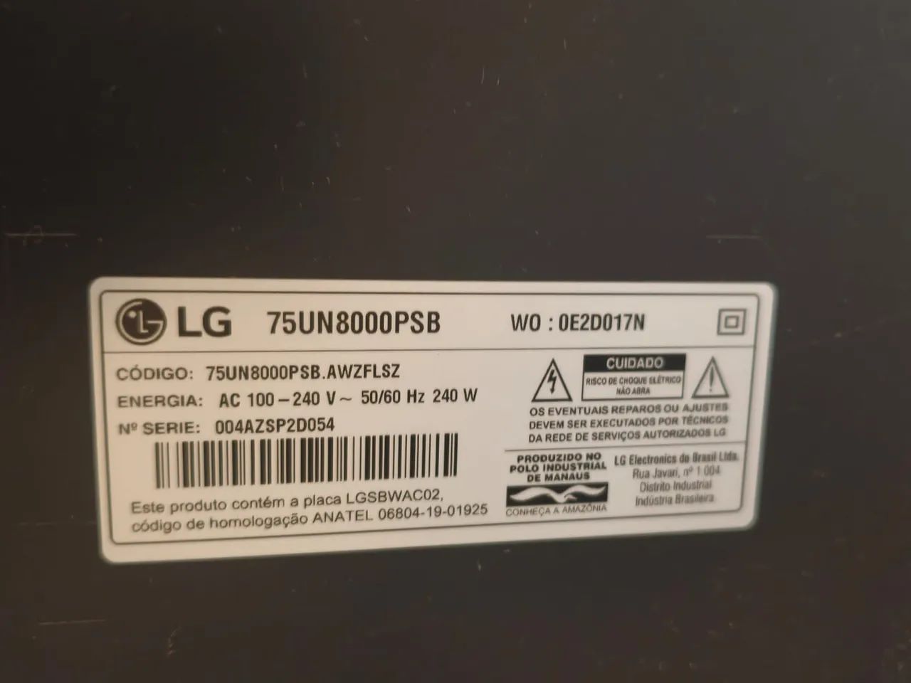 TV LG 75 com defeito  - Foto 2