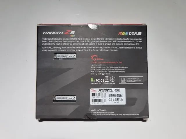 G.Skill Trident Z5 RGB DDR5 64GB (2x32GB) 5600MHz CL30 - Open Box