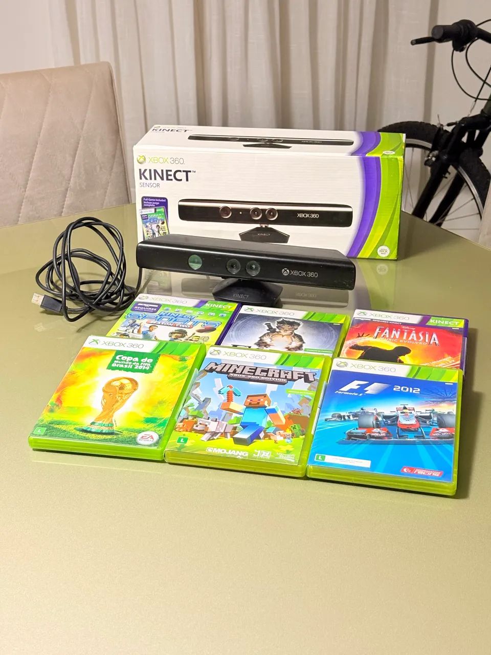 Xbox 360 Kinect + 6 Jogos - Usado em Bom Estado - Foto 2