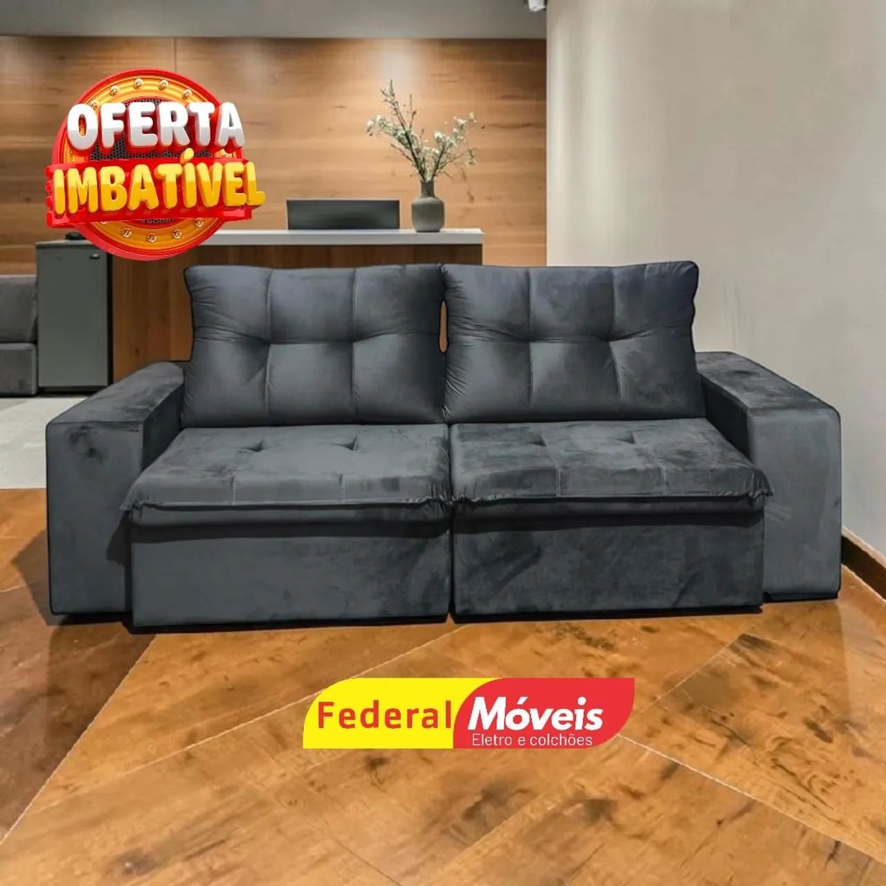 Sofá Retrátil Reclinável D33 2,00m Oferta Imperdível - Solicite Catálogo 