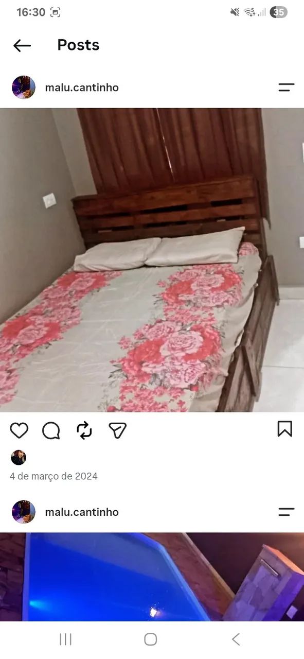 Cama de palletes e colchão  - Foto 3