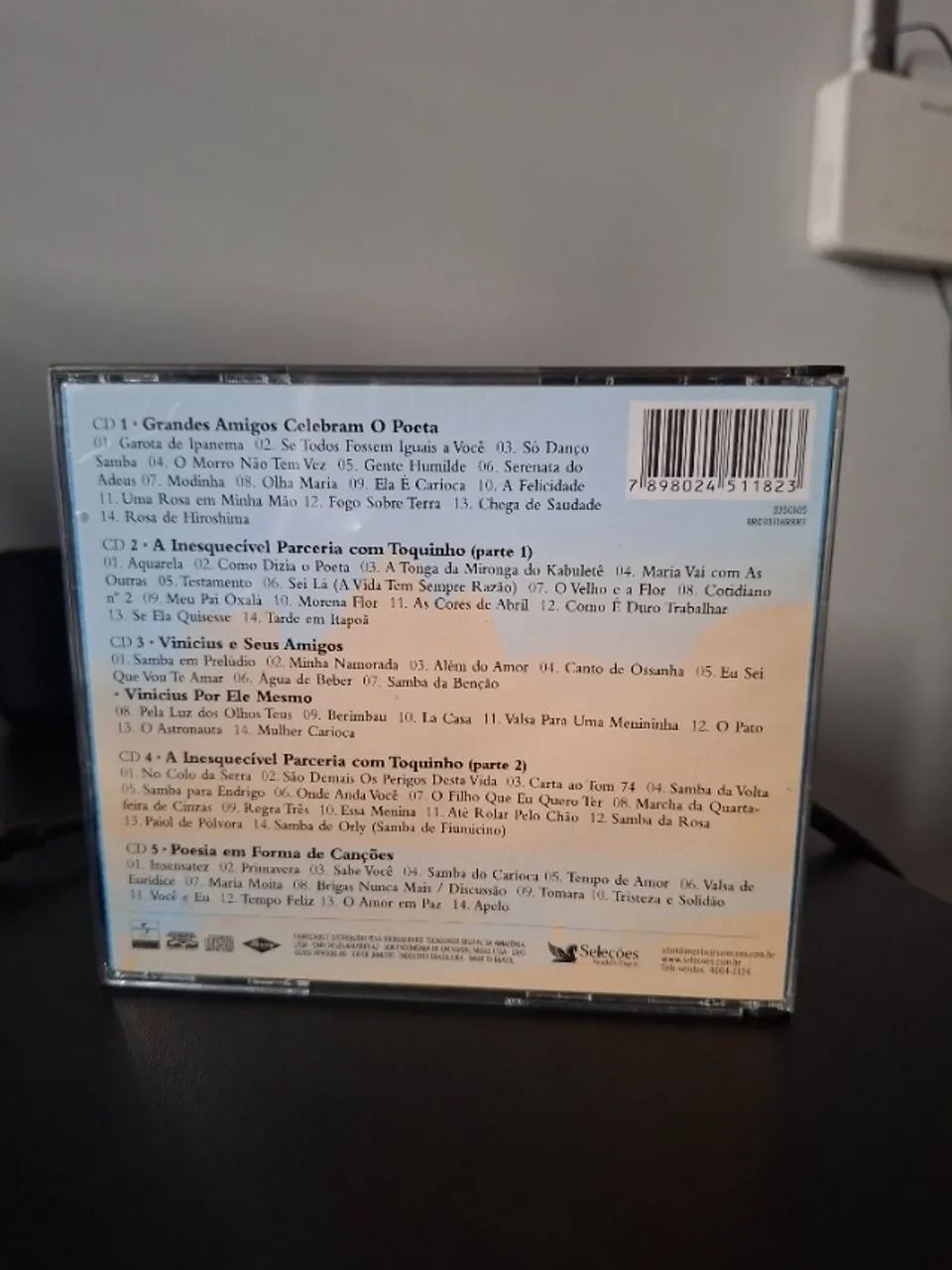 5 CDs Vinicius De Moraes E Amigos Seleções Readers Digest - CDs