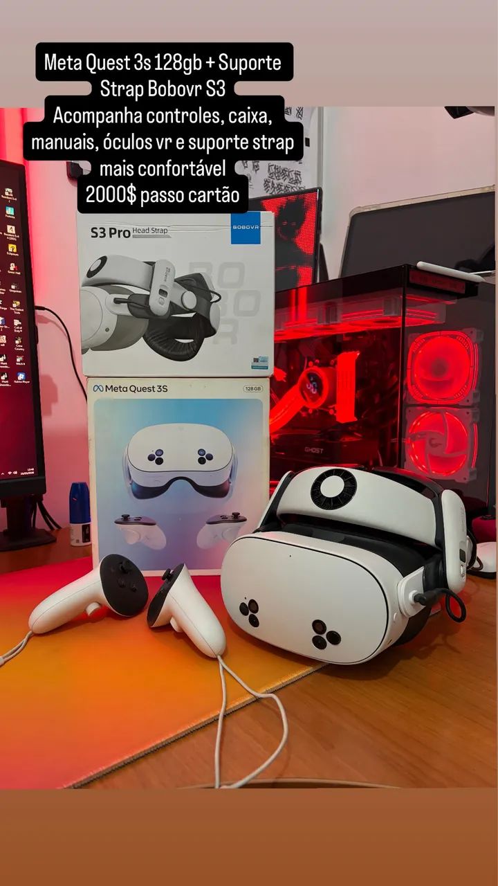 Meta Quest 3s 128gb + BoboVr S3 Pro - Consoles de Vídeo Game
