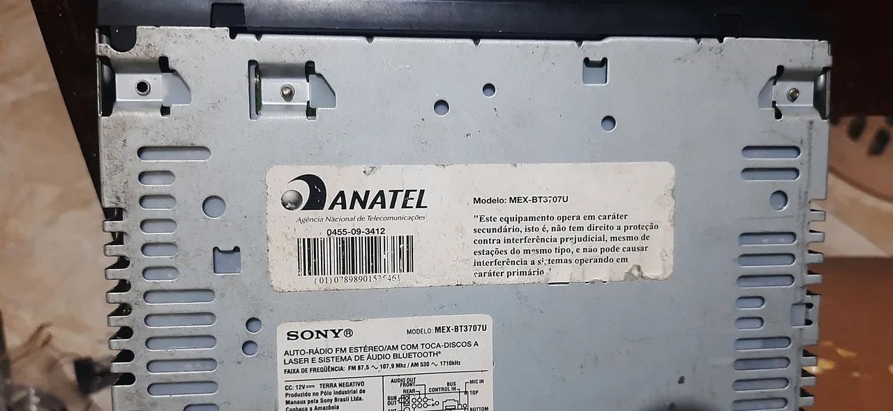 Cd sony MEX BT3707U (100% OK) Bluetooth - Foto 2