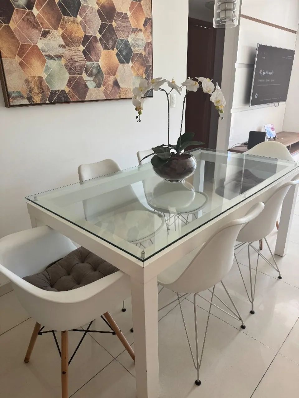 Mesa de jantar da Tok&Stok com 6 cadeiras 