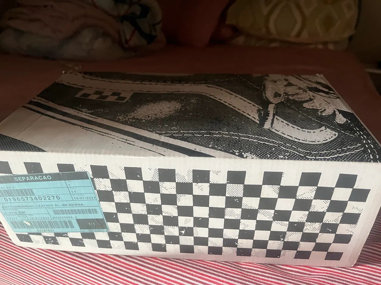 Tênis vans 41 Rowan azul e branco  - Foto 3