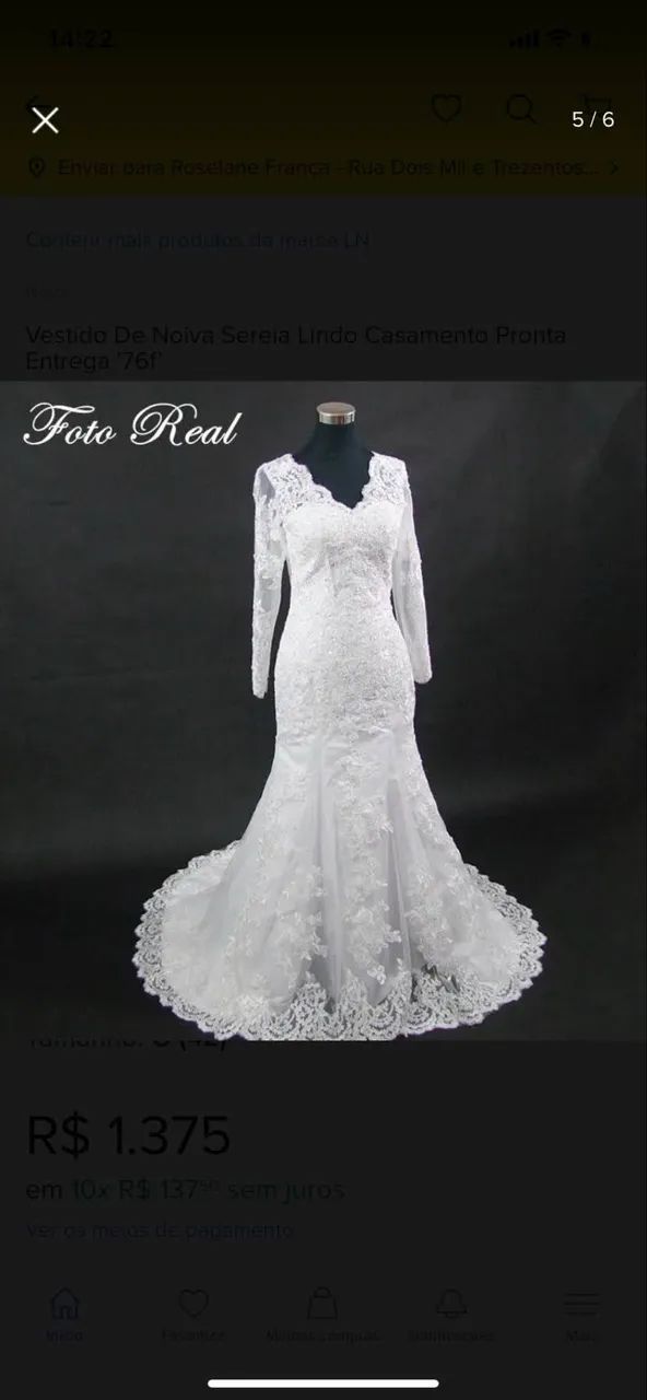 Vestido de Noiva Semi-Sereia