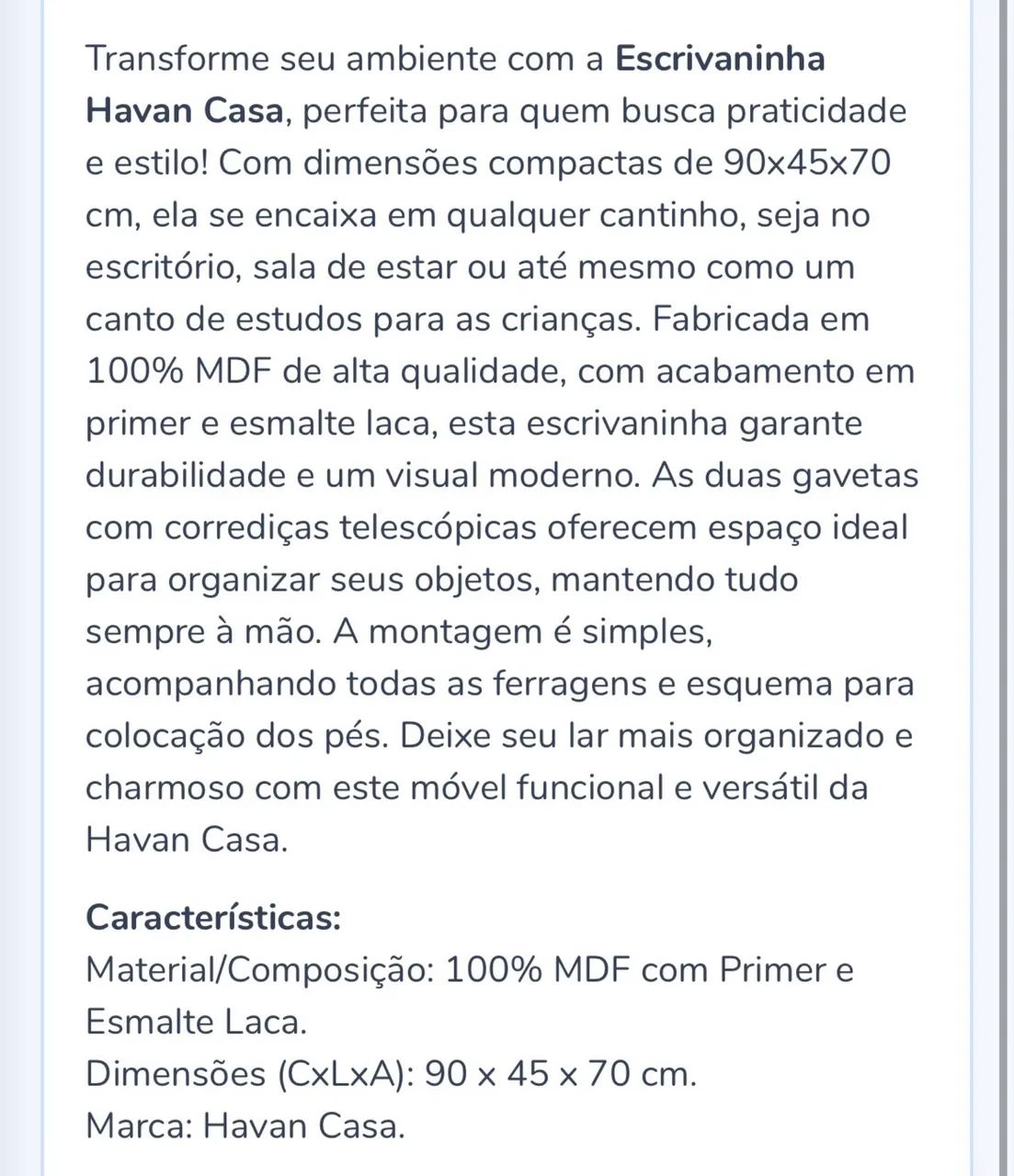 Mesa escrivaninha  - Foto 3