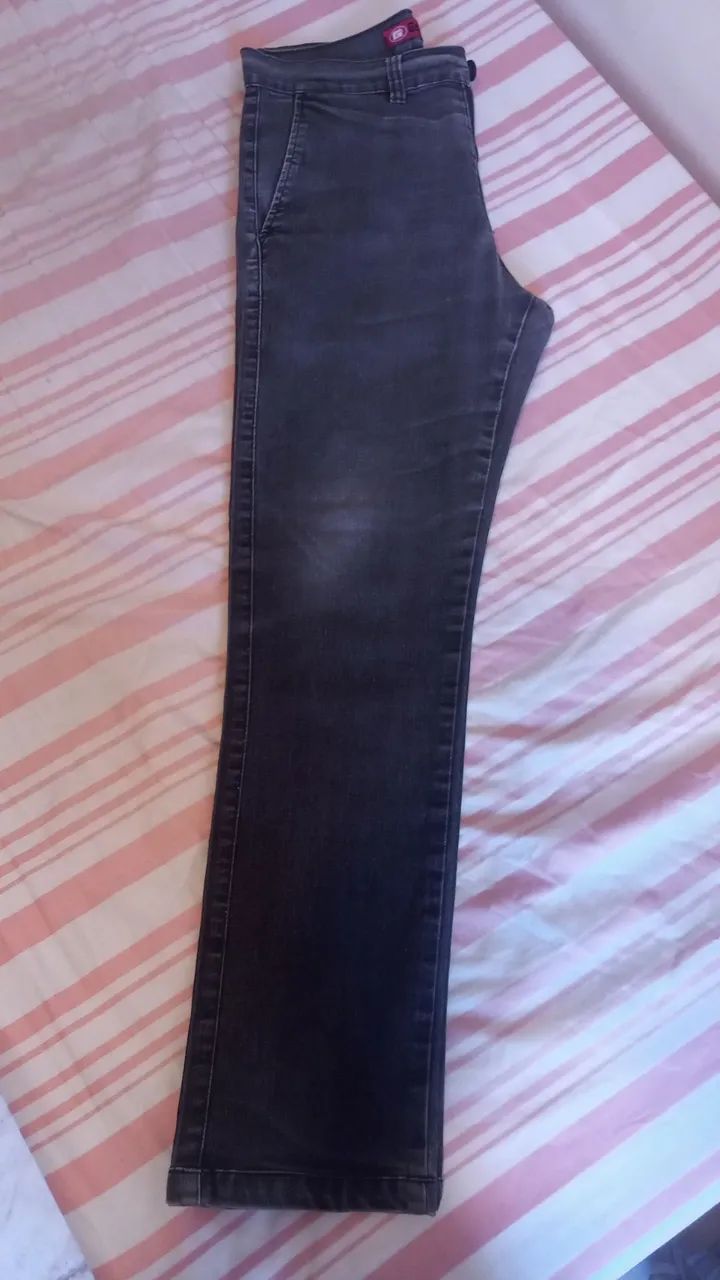 Calça Sarja Preta - GONFERR 38 Slim - Foto 2