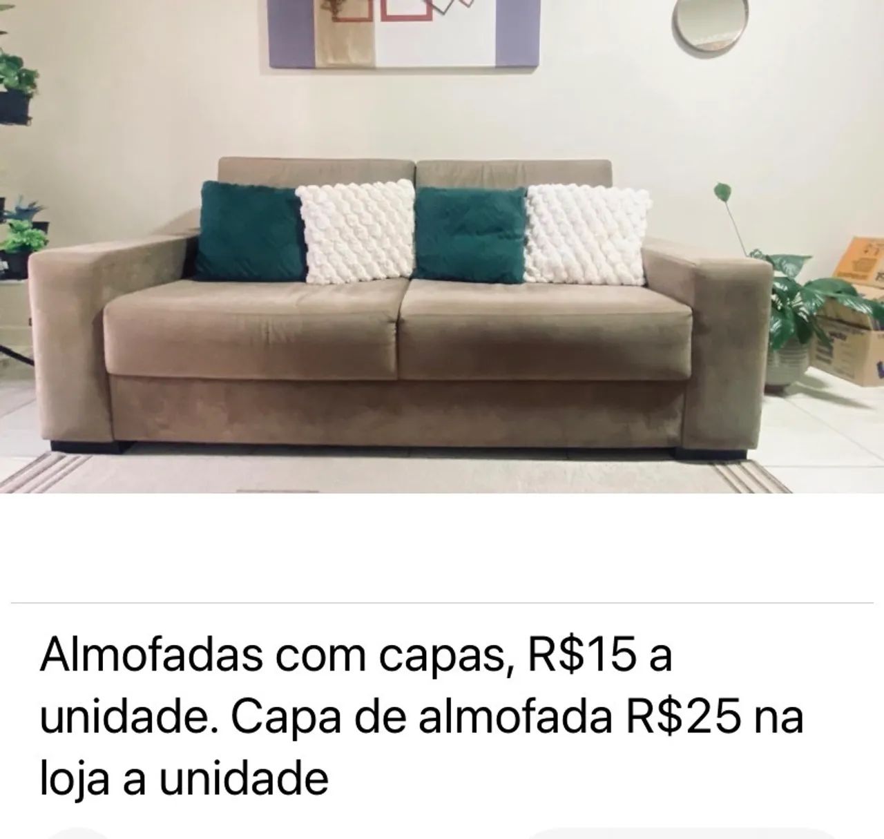 Lindo sofá de suede  - Foto 5