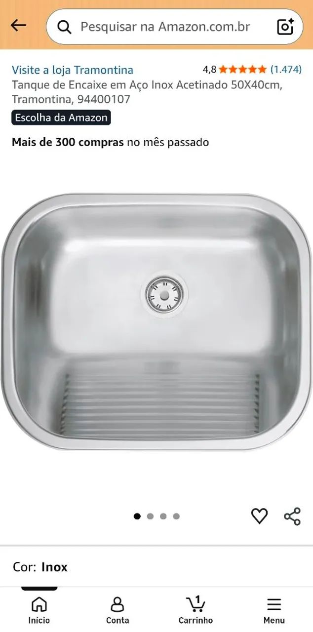 Cuba em aço inox