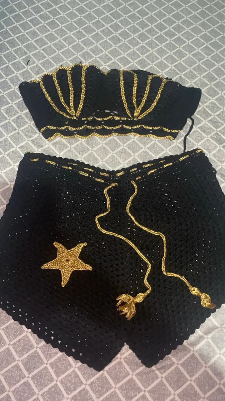 Conjunto de crochê sereia  - Foto 2