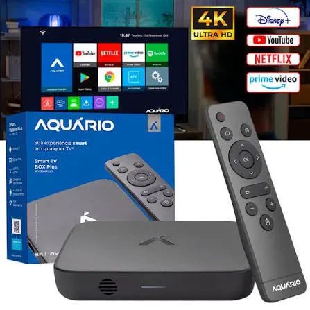 Tv box aquário stv 3000 plus 4k