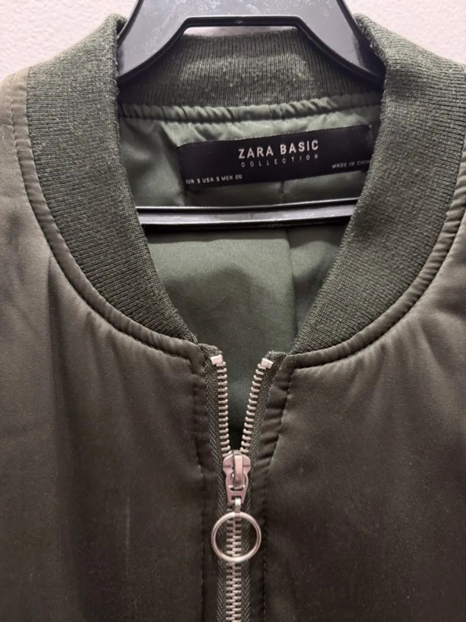 Bomber Verde Militar Zara (small, tamanho P) - Foto 4