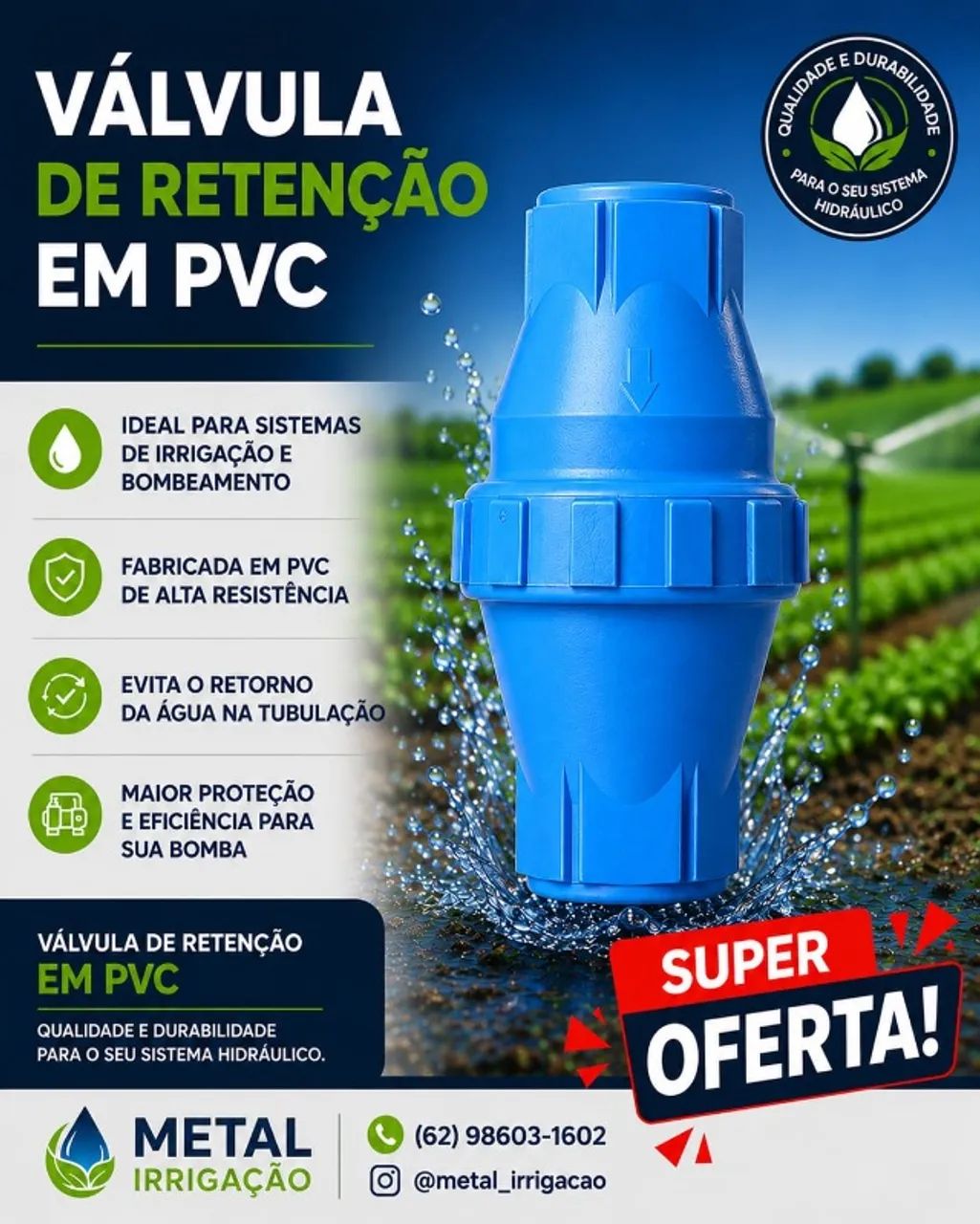 Valvula PVC Captação / Sucção / Retenção - 1" polegada - Foto 2