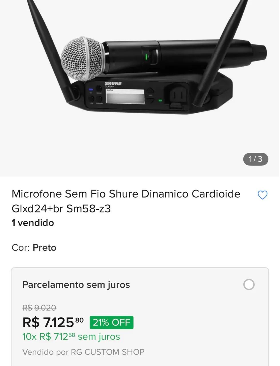 Microfone Shure (oportunidade única)  - Foto 3