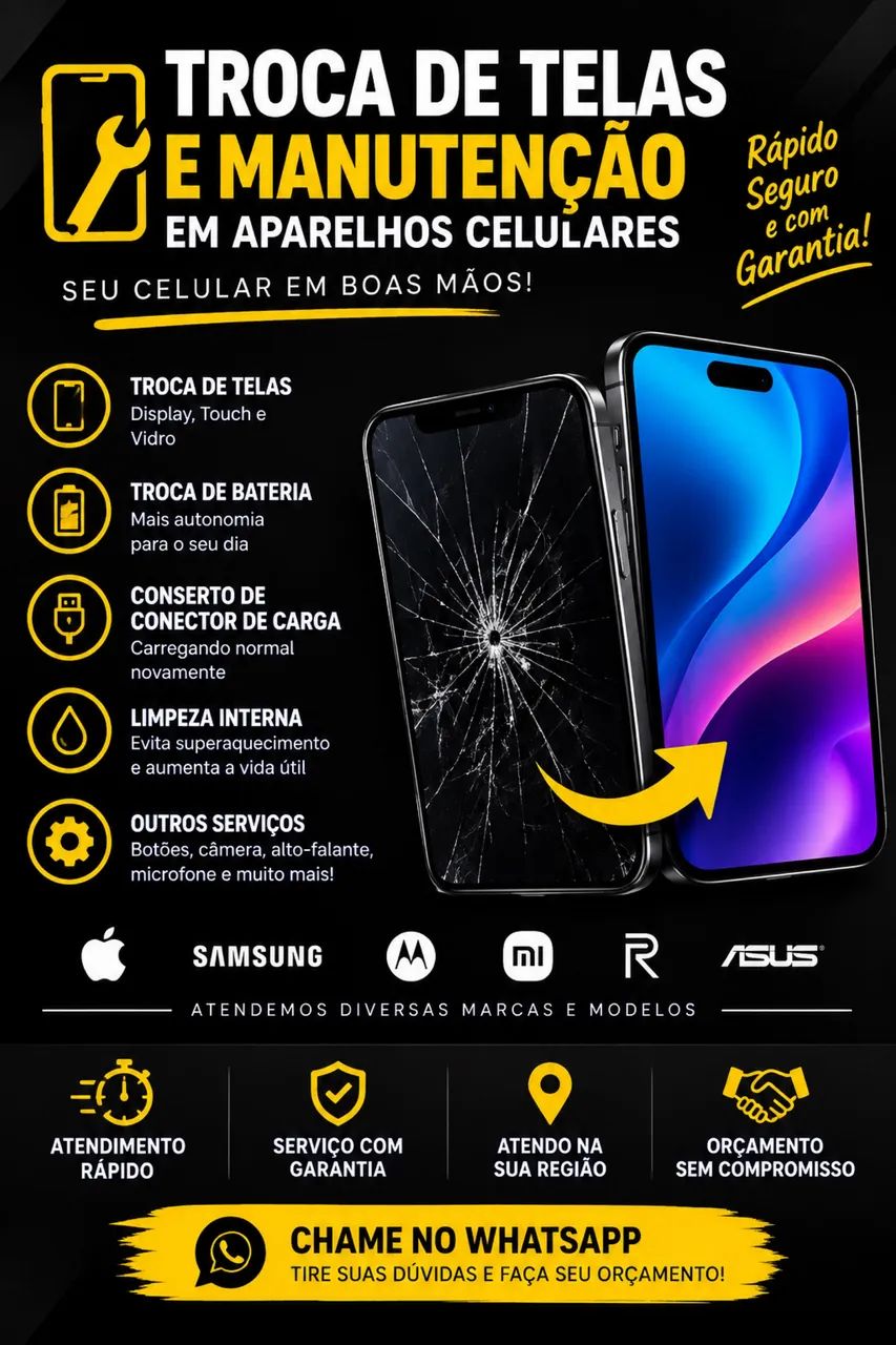 MANUTENÇÃO E TROCA DE TELA 