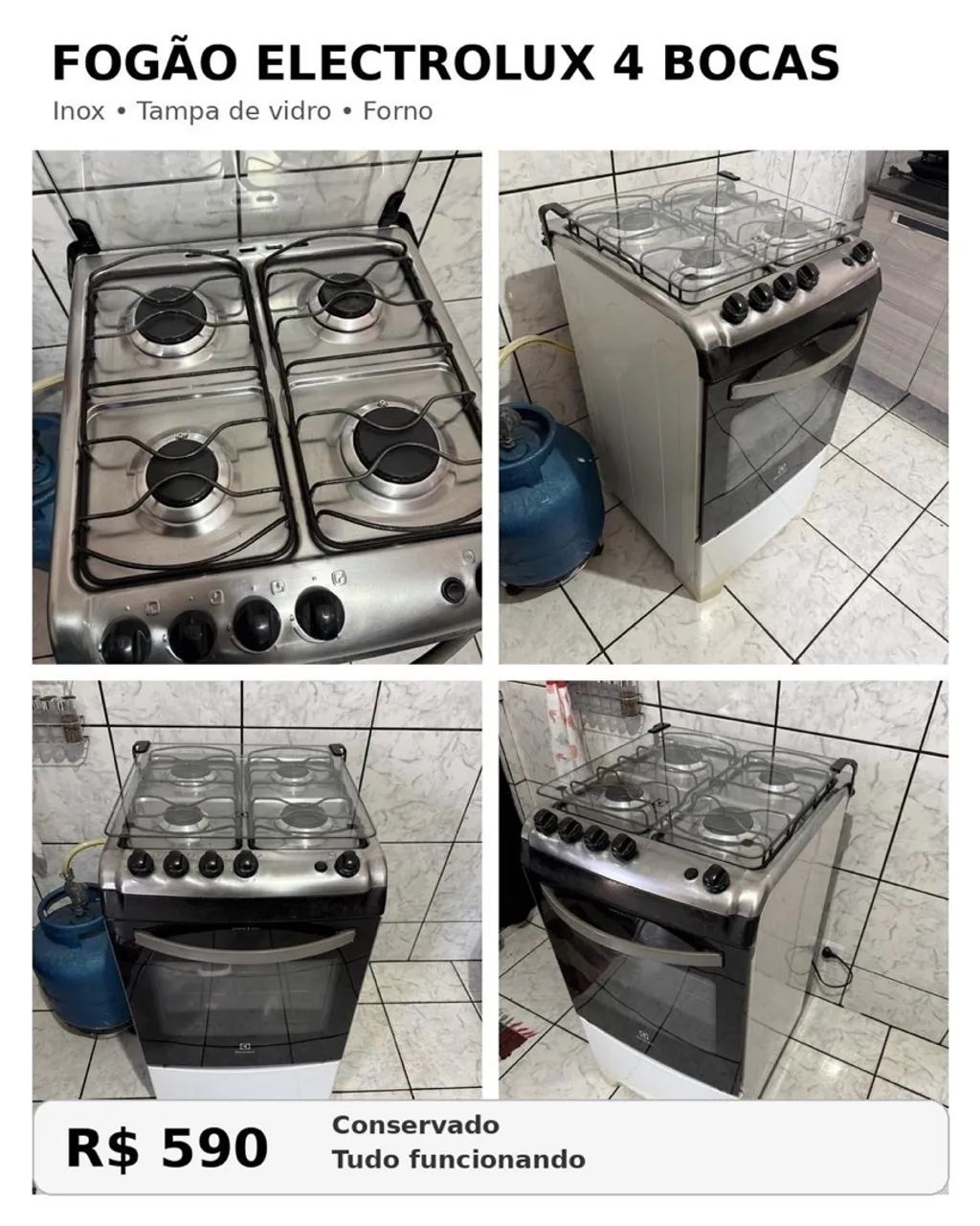 Fogão Eletrolux 4 bocas - Automático 